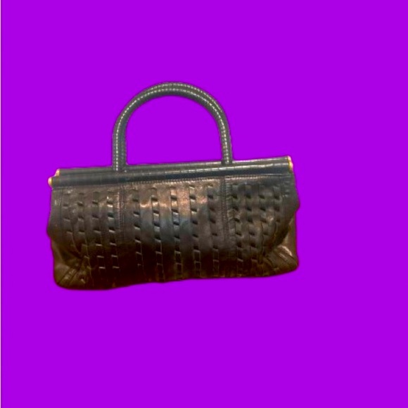 KENNETH COLE, VINTAGE black leather bag - Picture 1 of 6